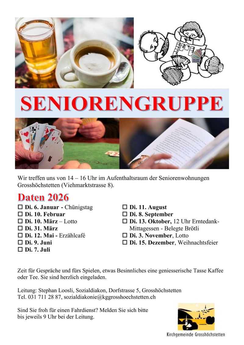 Daten 2026 Seniorengruppe