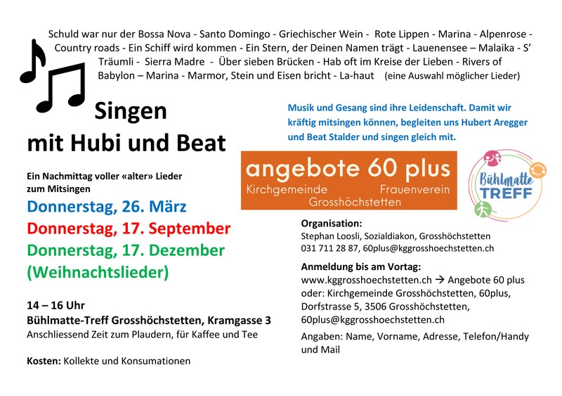 13 Singen mit Hubi und Beat 2026 neu